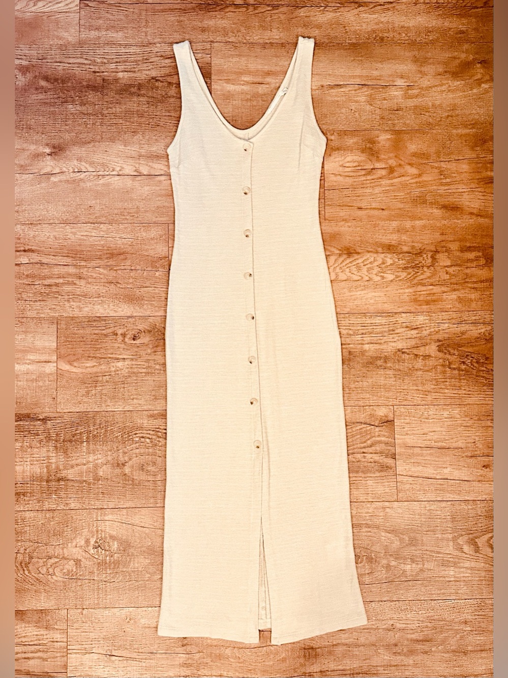 Lush V-Neck Sleeveless Button Down Midi Dress Size XS
